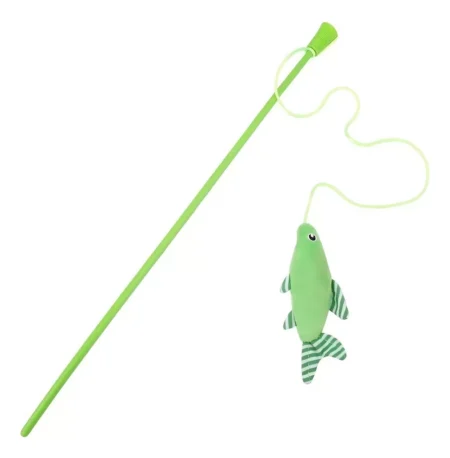 Juguete para Gato Varita Caña de pescar con pez