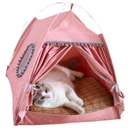 Casita Cama Gatos tipo Carpa Cómoda Acolchada 36x36x34cm